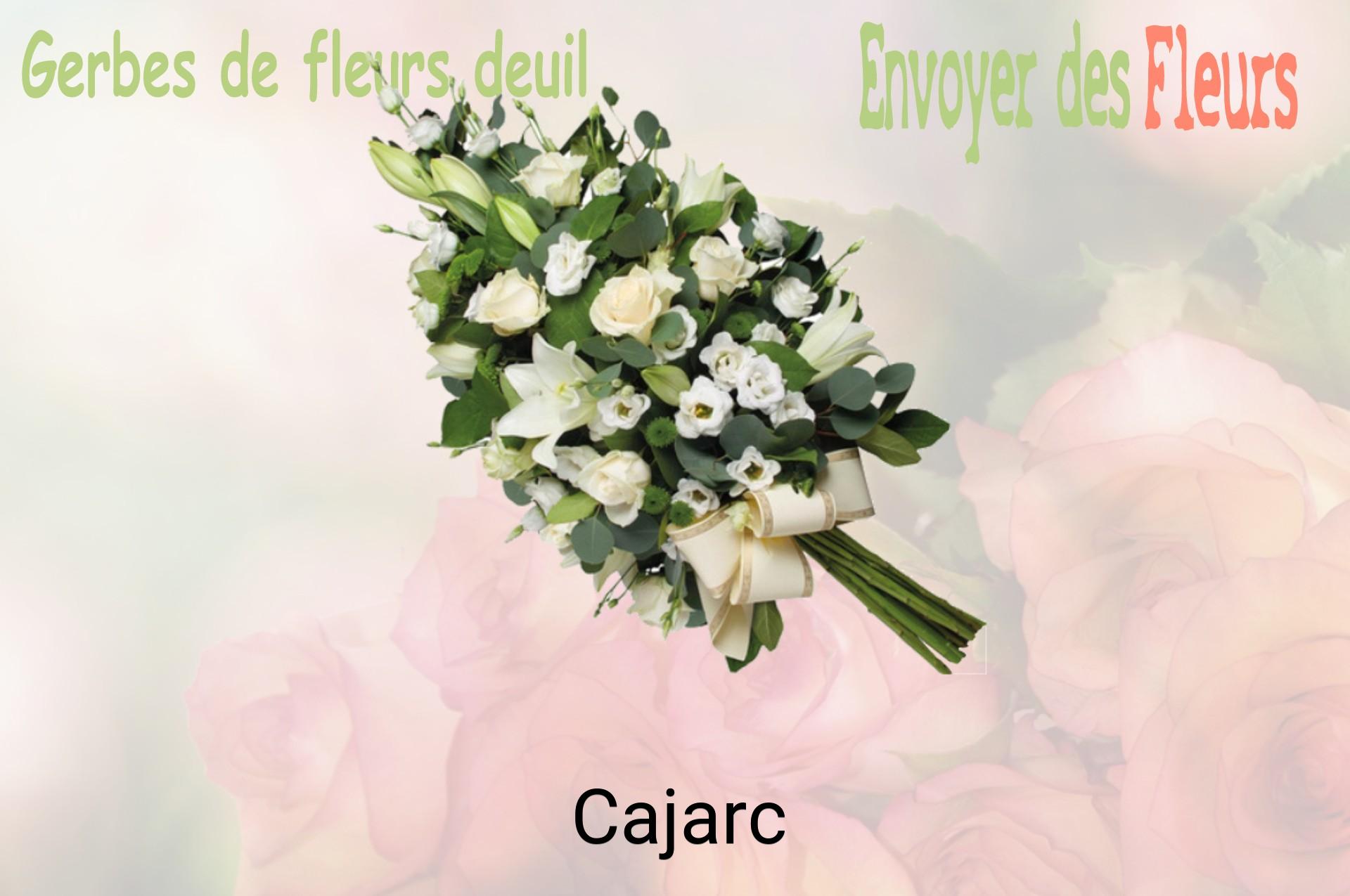 Gerbe de fleurs de deuil livrée à Cajarc